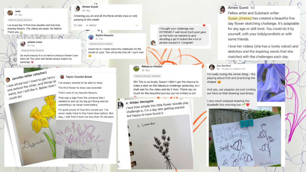 website pics testimonials flowers substack